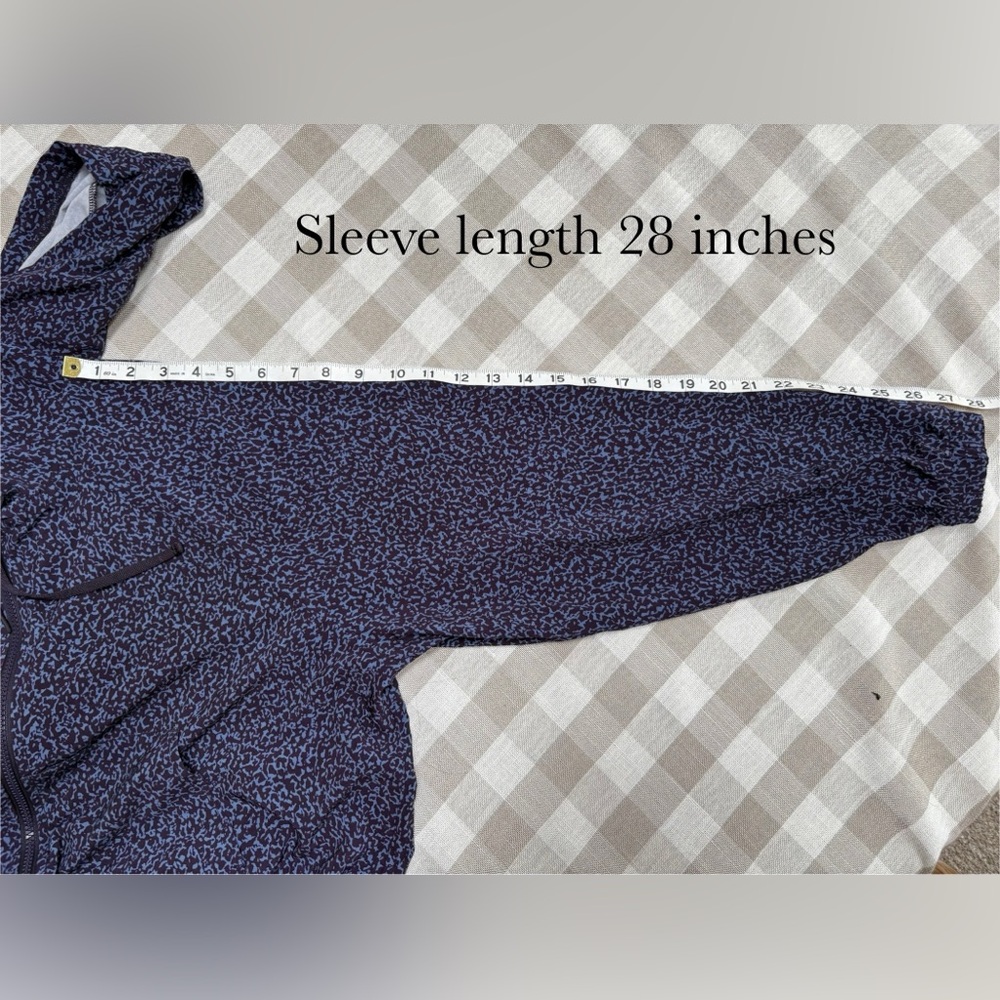 Athletic Blue Leopard Print Hooded Jacket by Zella - Picture 11 of 15